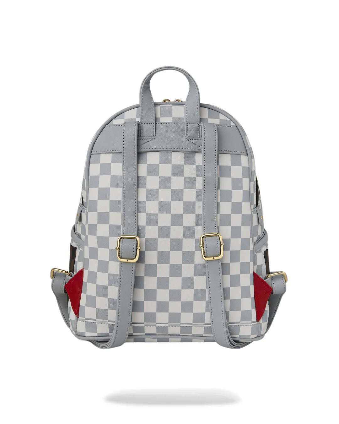 CREAM AND BROWN TEAR CHECK SAVAGE BACKPACK - Image 3