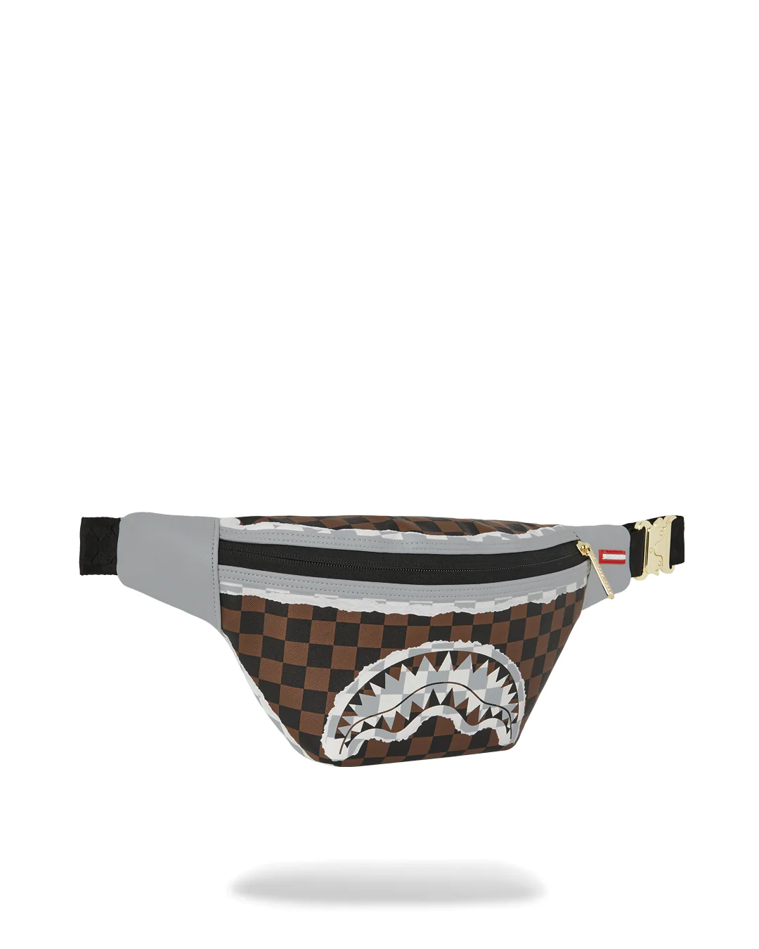 CREAM AND BROWN TEAR CHECK SAVVY CROSSBODY - Image 2