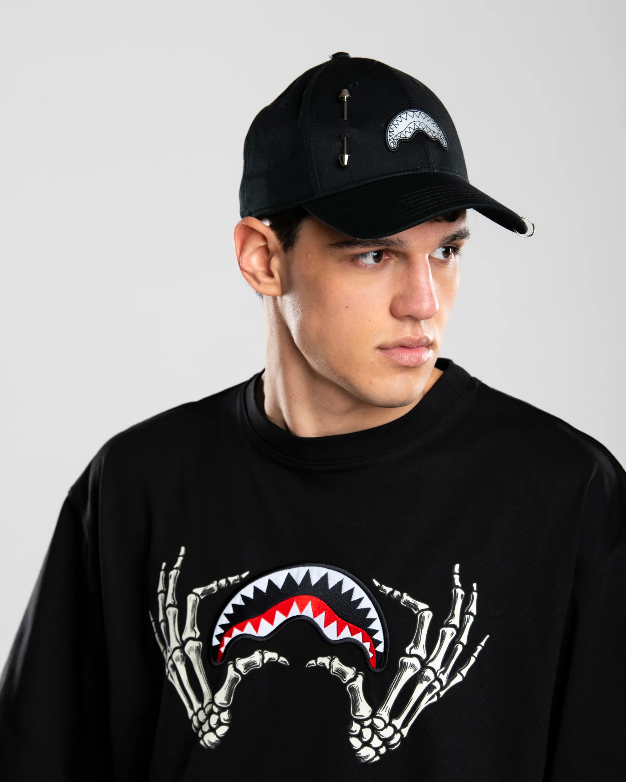 GLOW IN THE DARK SHARK BONE BOXY T-SHIRT - Image 3