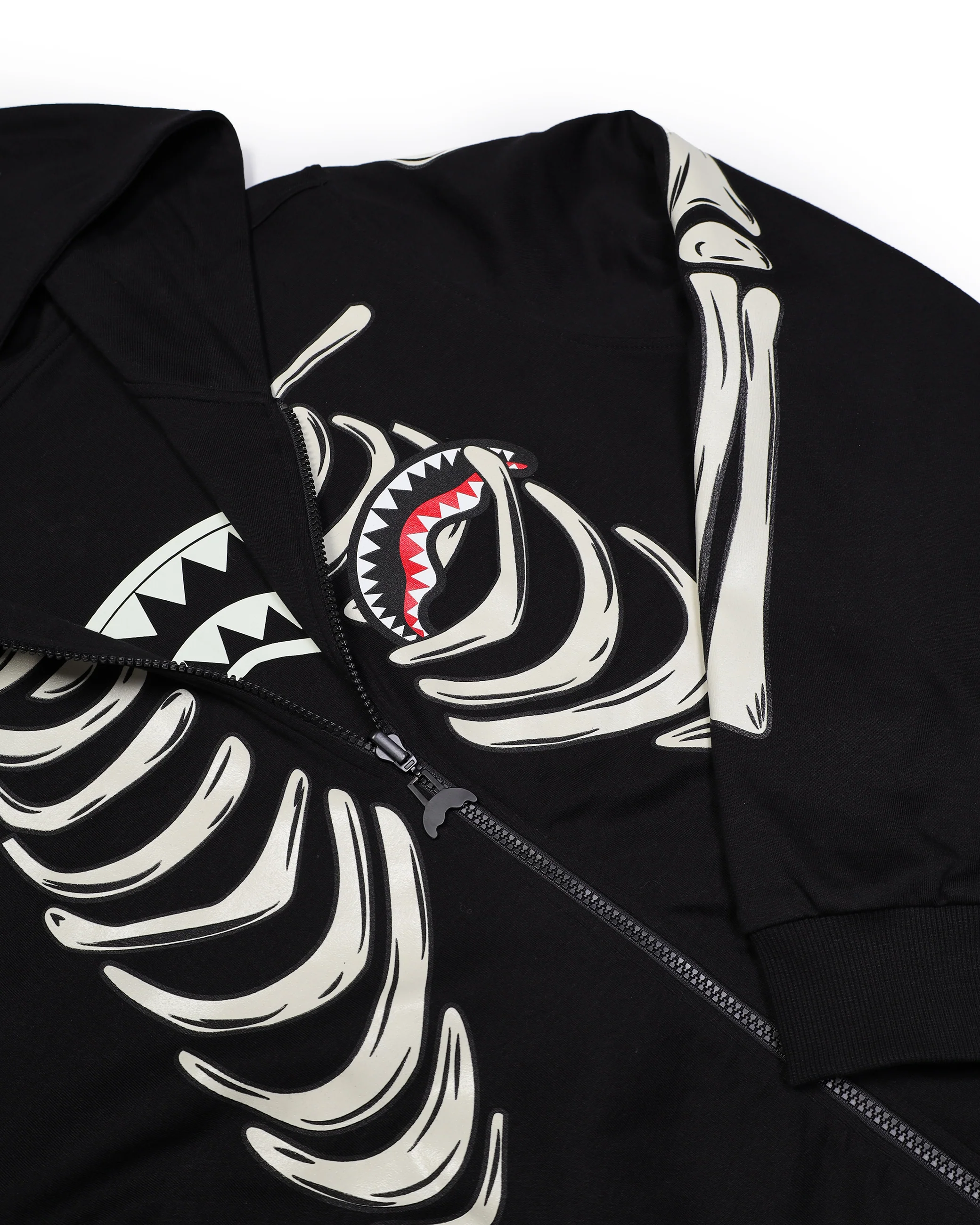 GLOW IN THE DARK SHARK BONE DOUBLE FULL-ZIP - Image 7