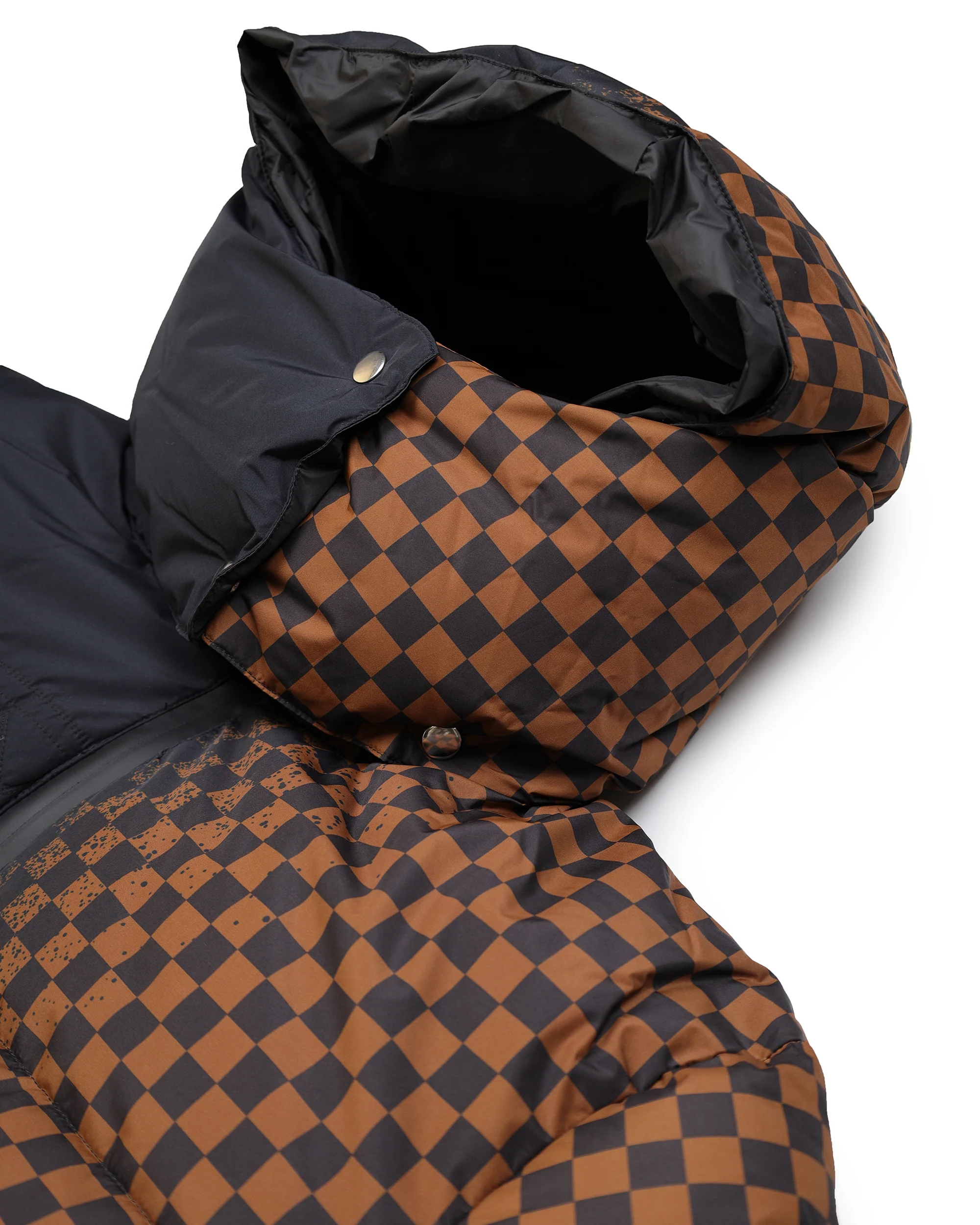 GREY CHECK DOWN JACKET - Image 7