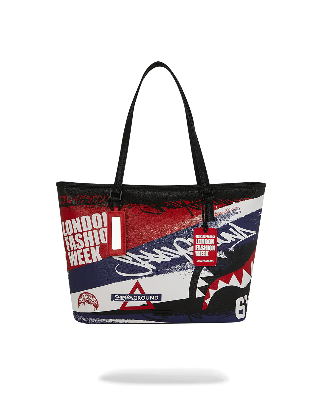 LFW RED WHITE BLUE GRAFFITI TOTE