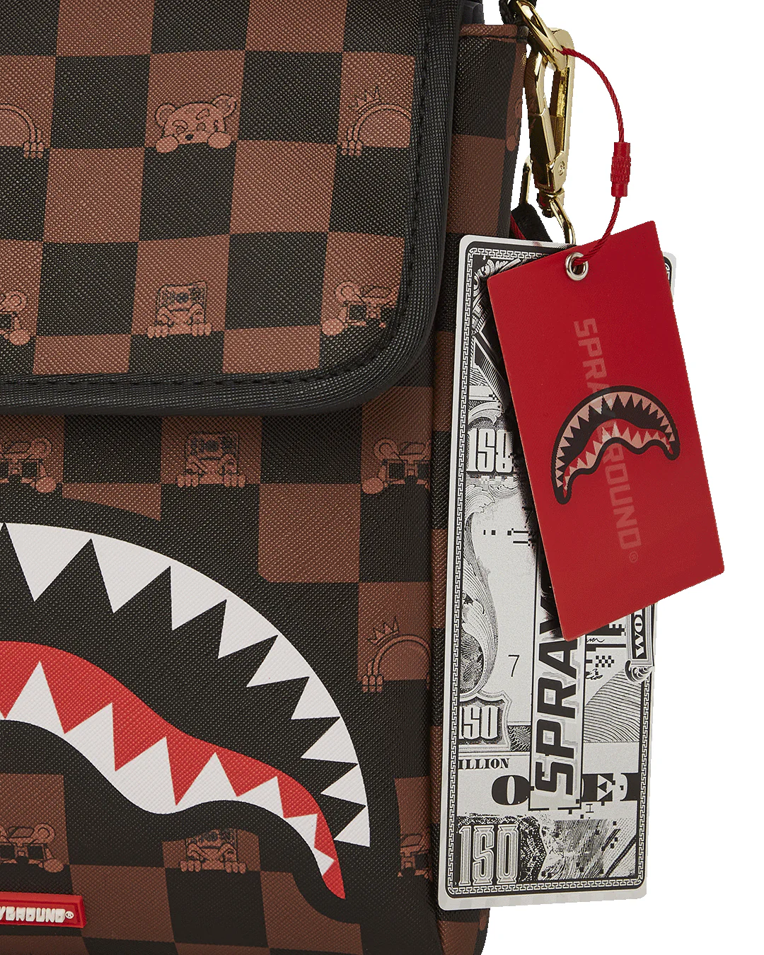 PEEKING CHARACTER CHECK MESSENGER SLING - Image 5