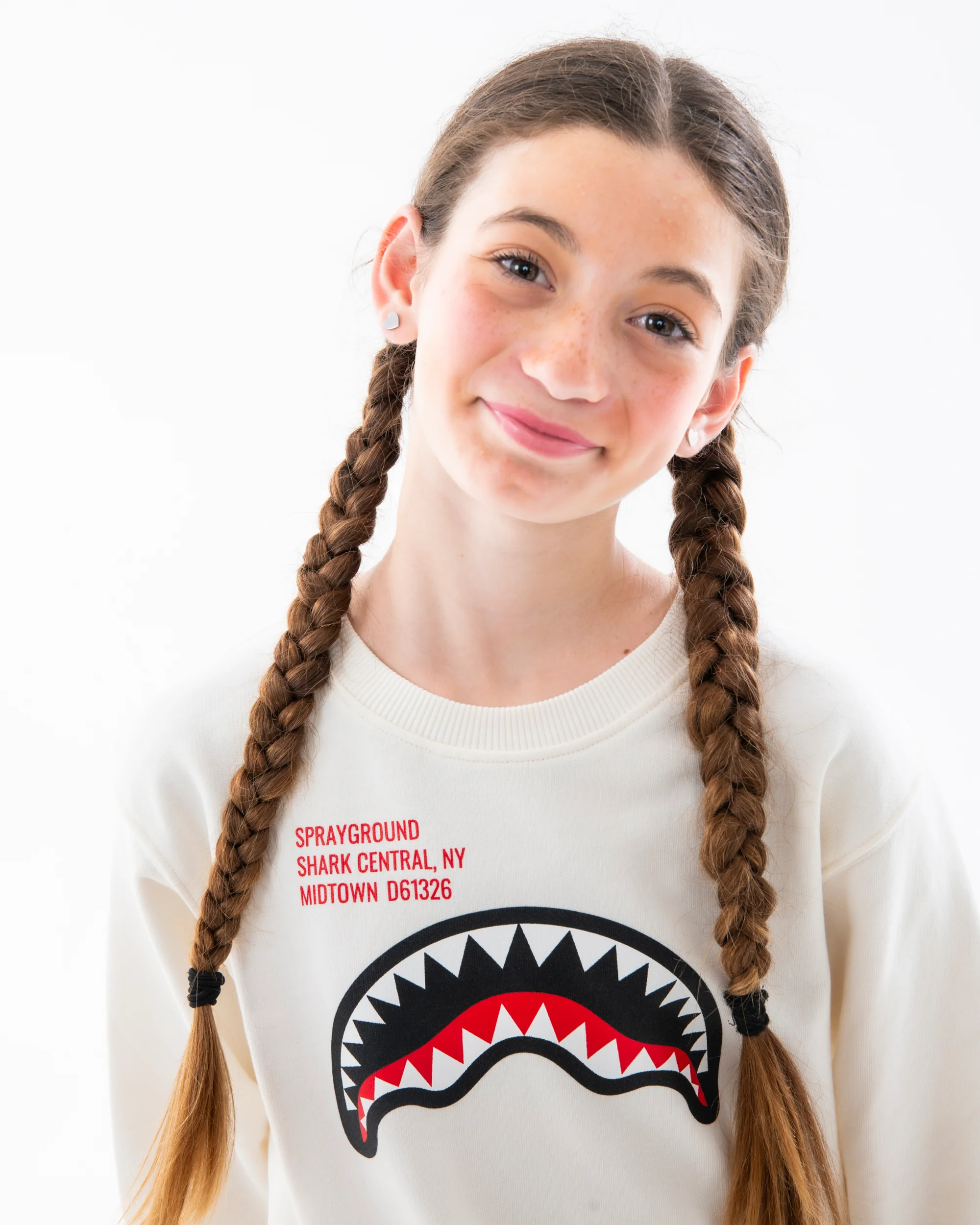 SHARK BASIC IVORY REGULAR CREWNECK - Image 3