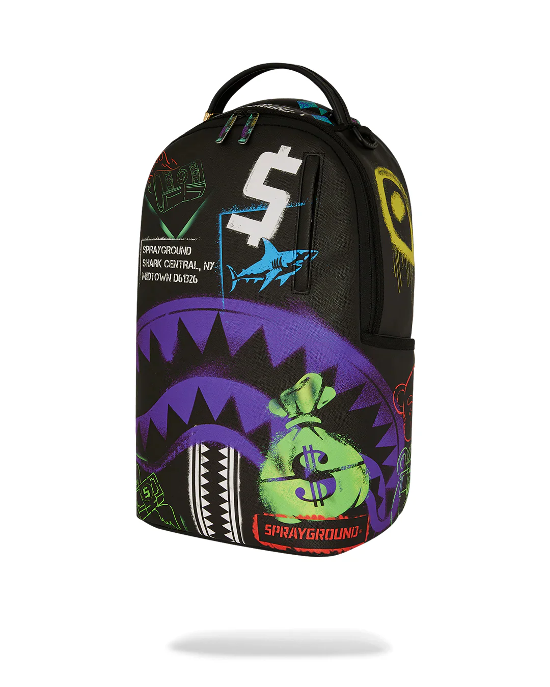 SHARK CENTRAL STENCILS- BLACK DLXSV BACKPACK - Image 9