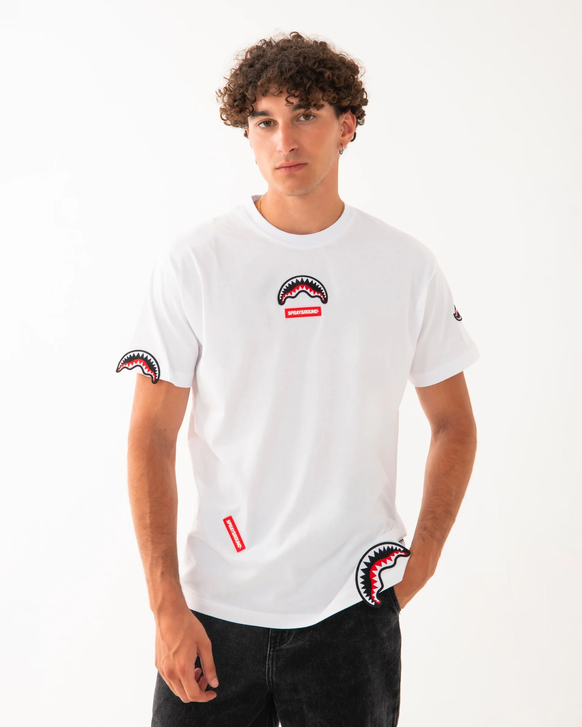 SHARKPATCHES NEW REGULAR T-SHIRT WHT - Image 2