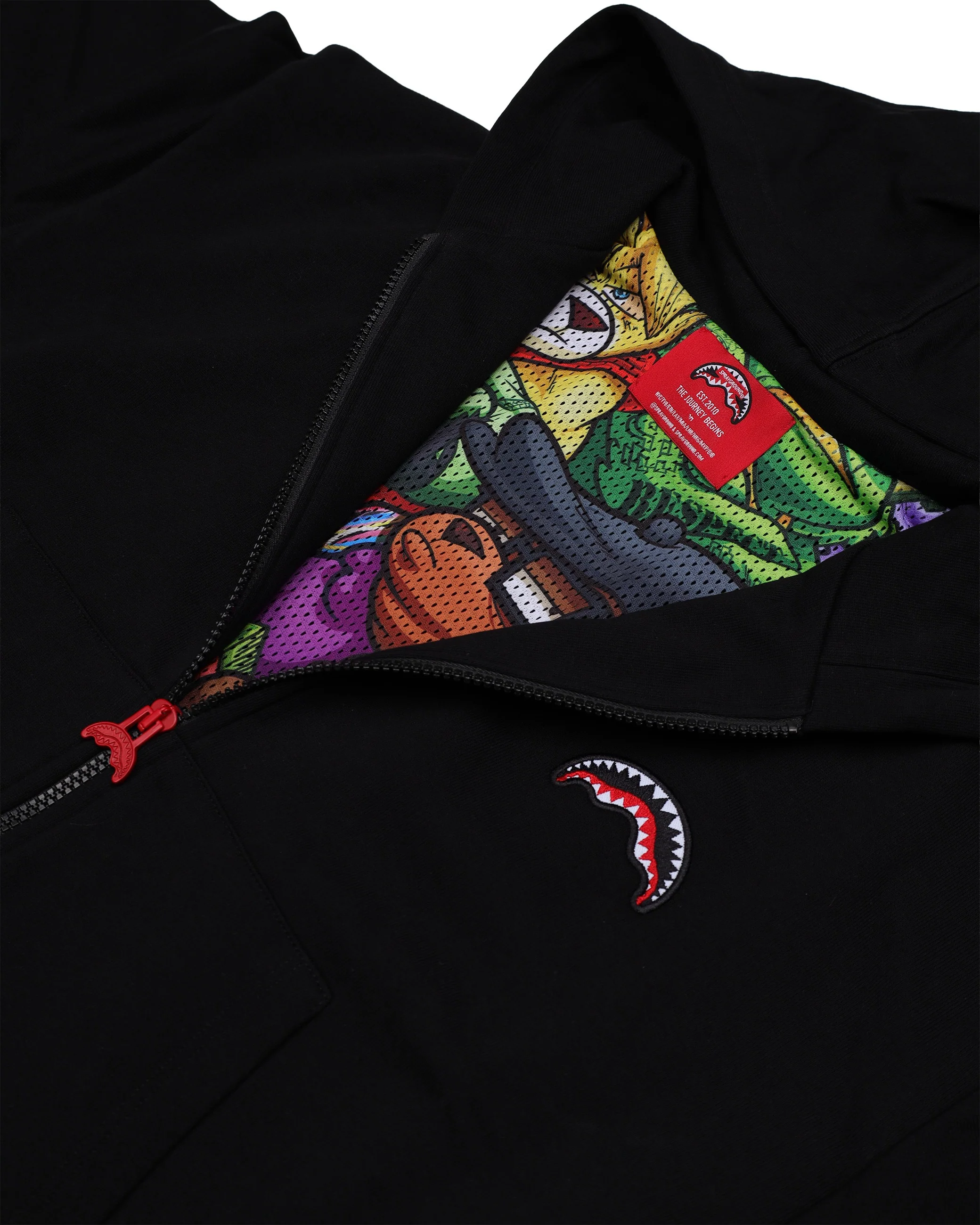 SHOW THE SHARK BLACK OVER FULL ZIP HOODIE - Image 9