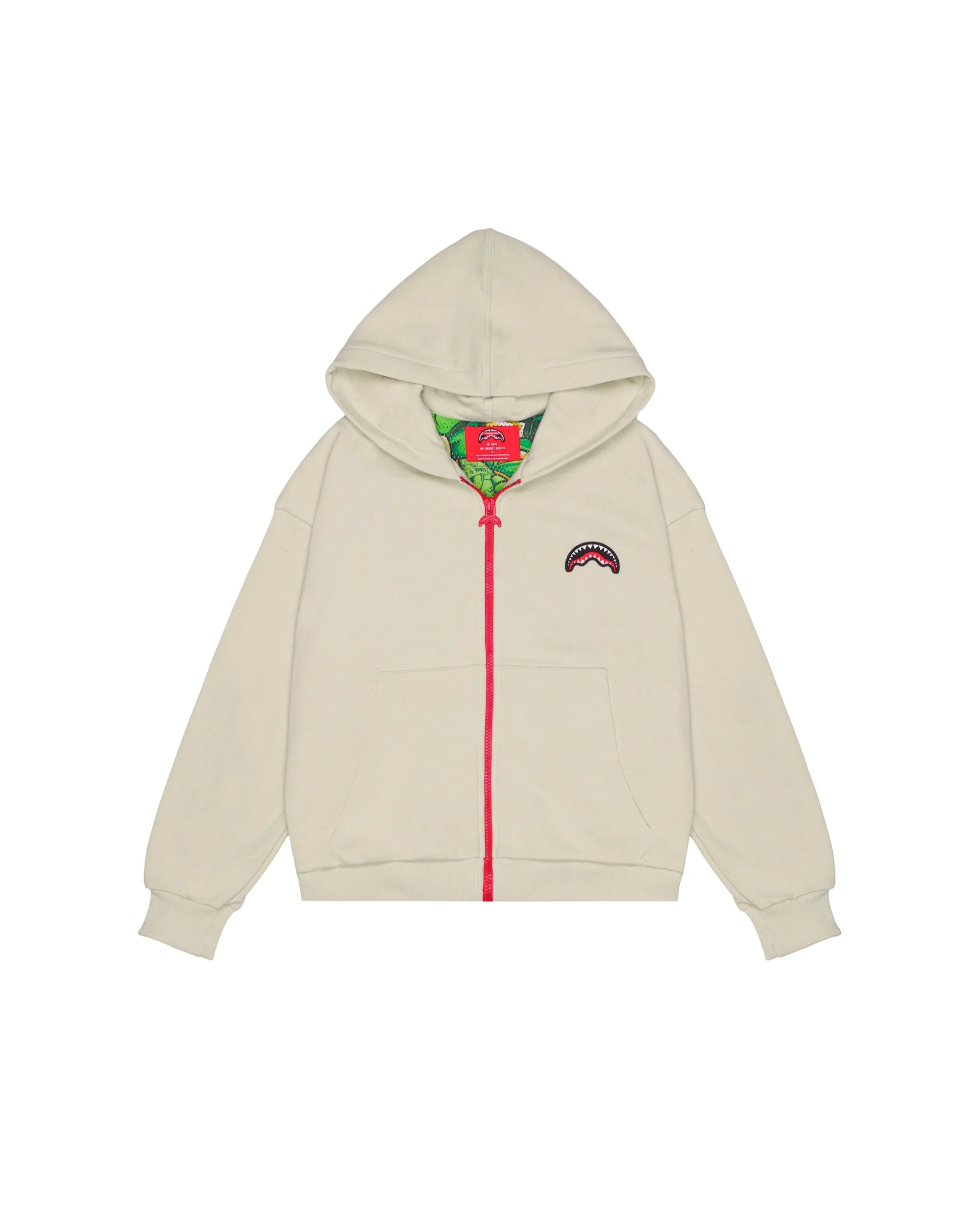 SHOW THE SHARK SAGE OVER FULL ZIP HOODIE