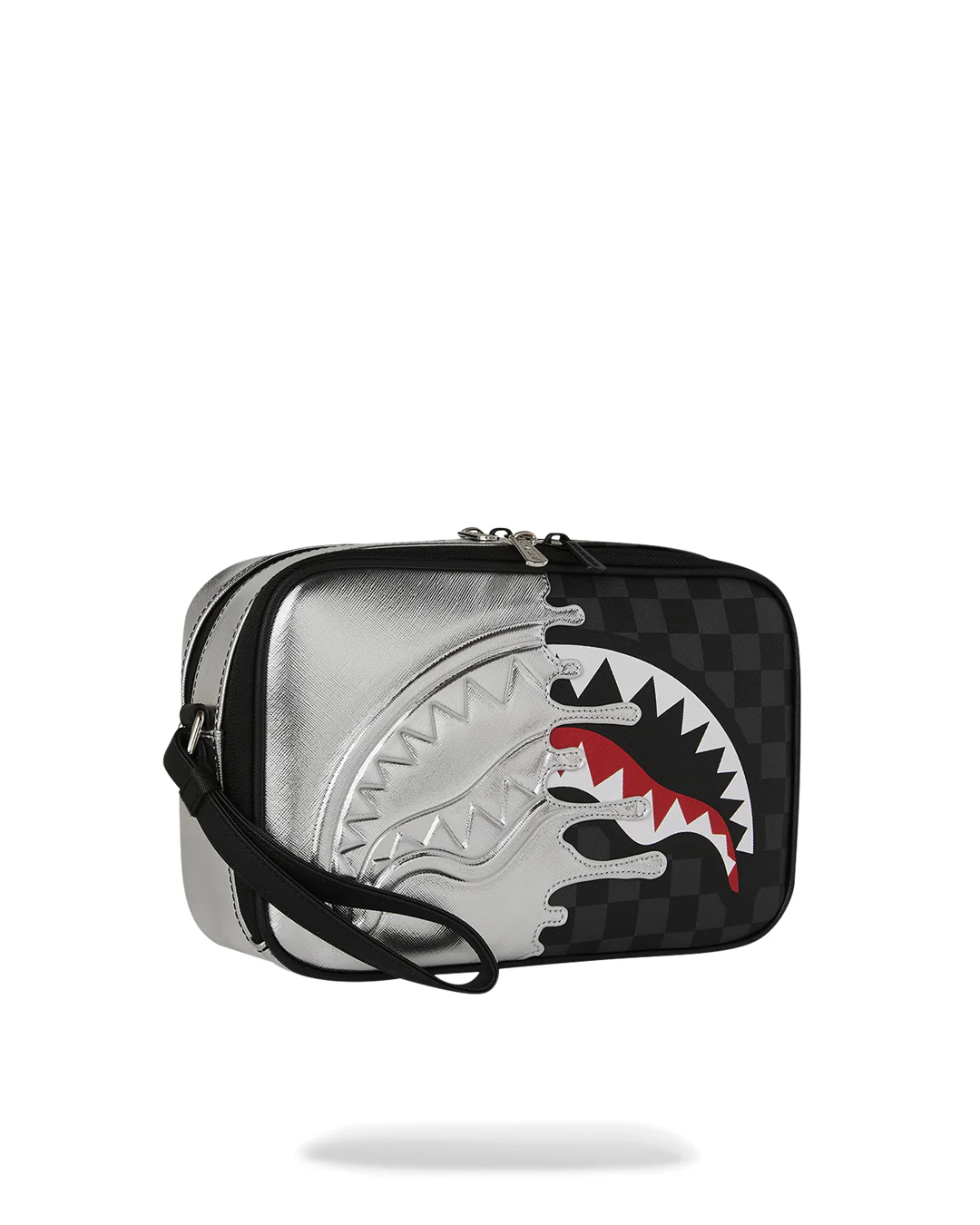 SILVER SIDE DRIP BLACK CHECK BRICK TOILETRY - Image 2