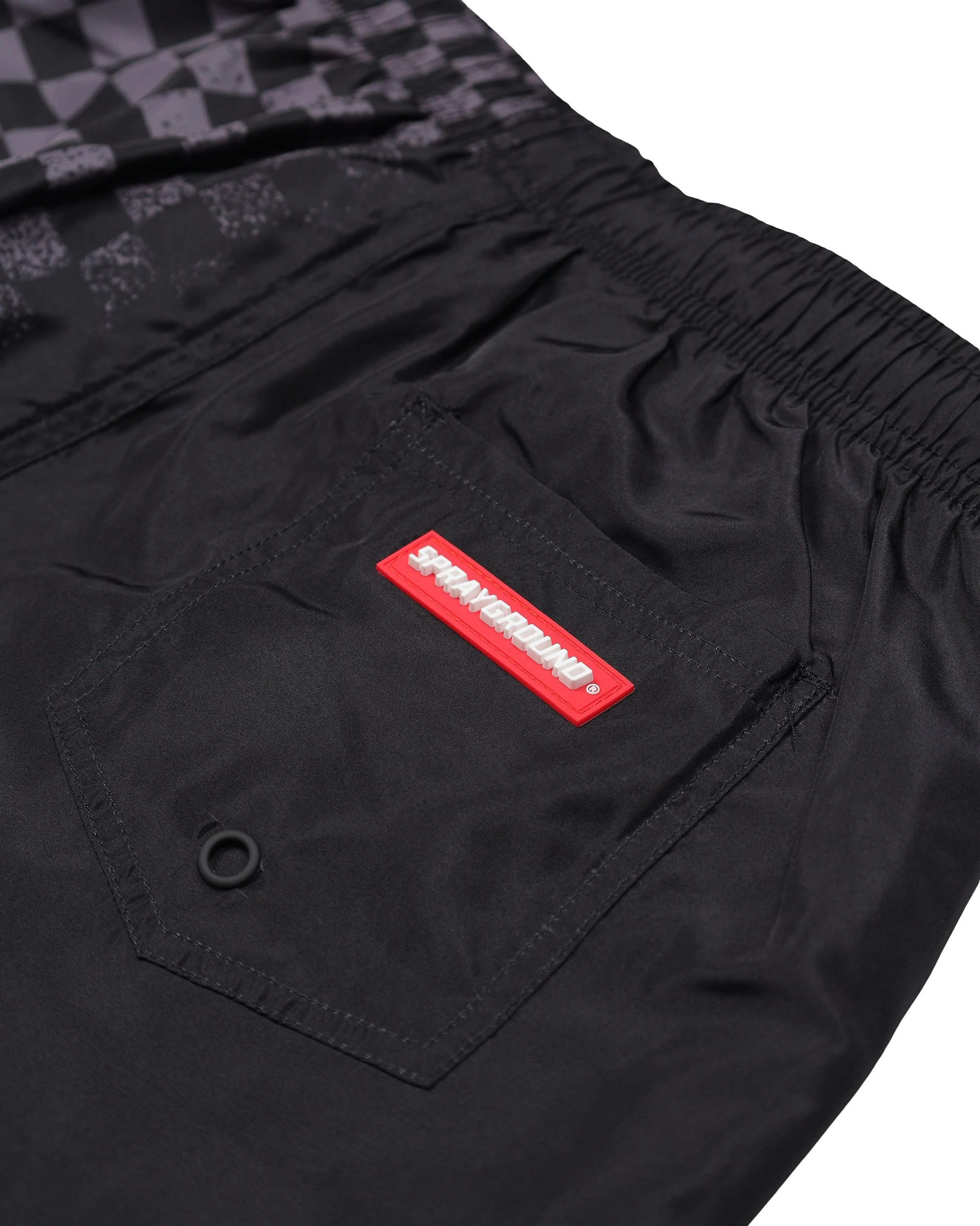 SPRAY SHARK IN PARIS GREY SWIM TRUNKS BLK - Image 5