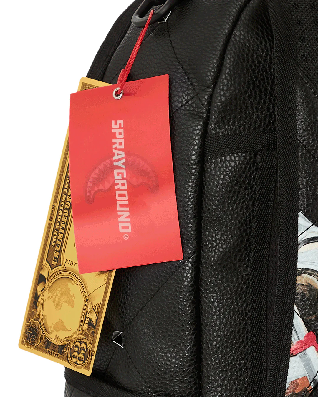 Quilted Money Stash Studded Backpack - Image 9