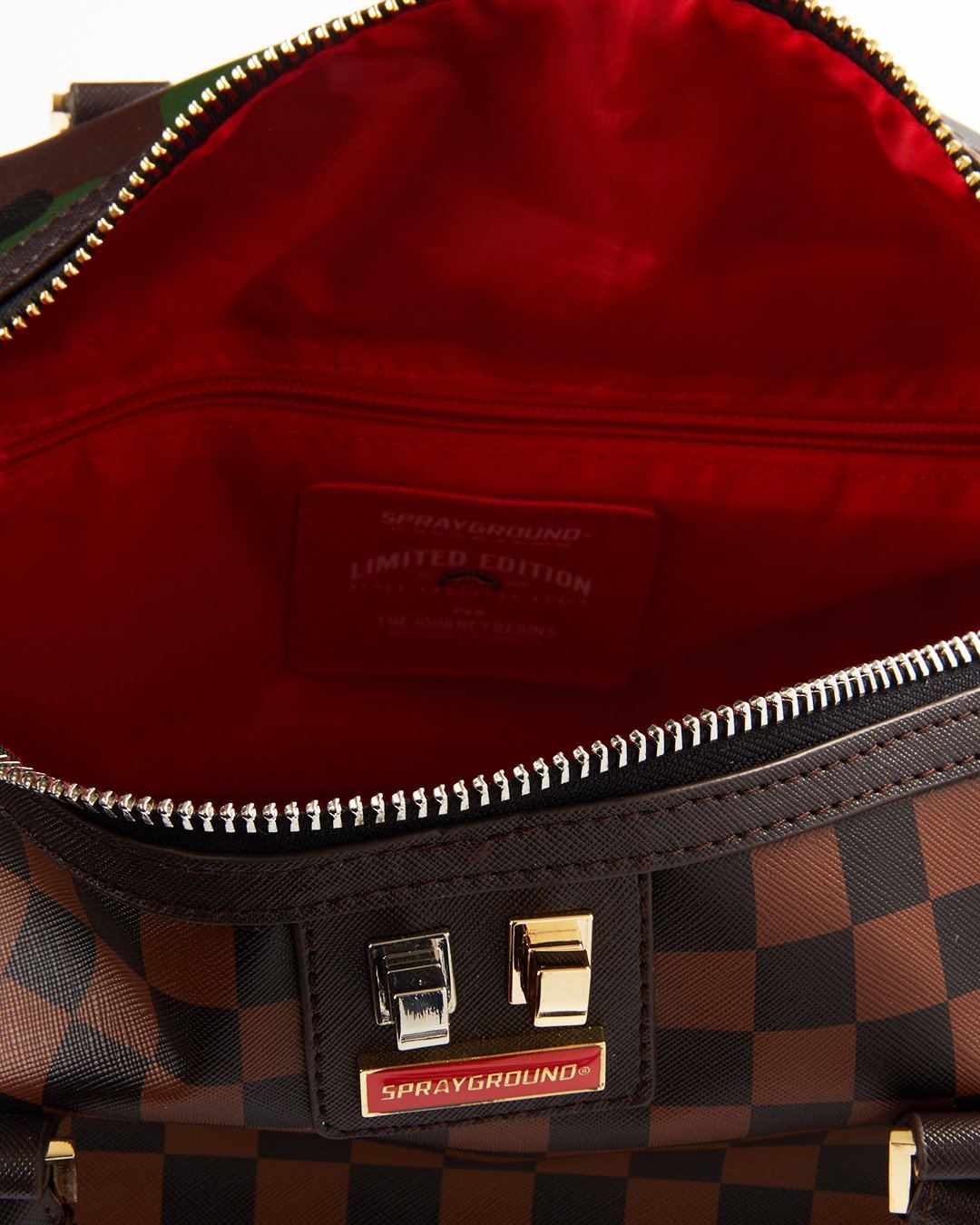 Sprayground Bag CHECK SPLIT MINI DUFFLE Brown - Image 9