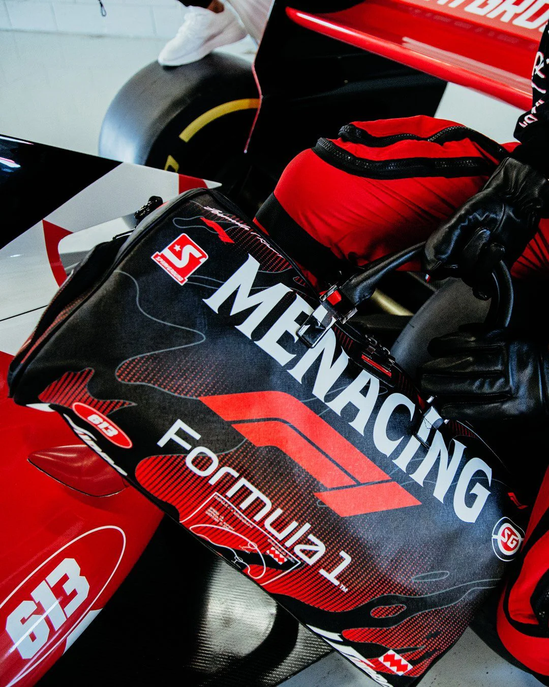 Sprayground Bag FORMULA 1 MENACING DUFFLE Black - Image 4