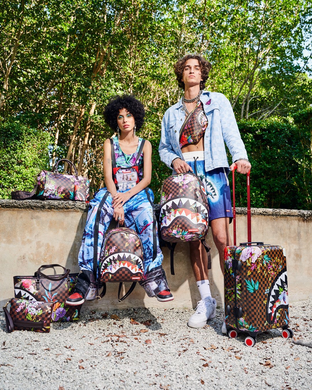 Sprayground Bag GARDEN OF SHARKS MINI DUFFLE Brown - Image 10