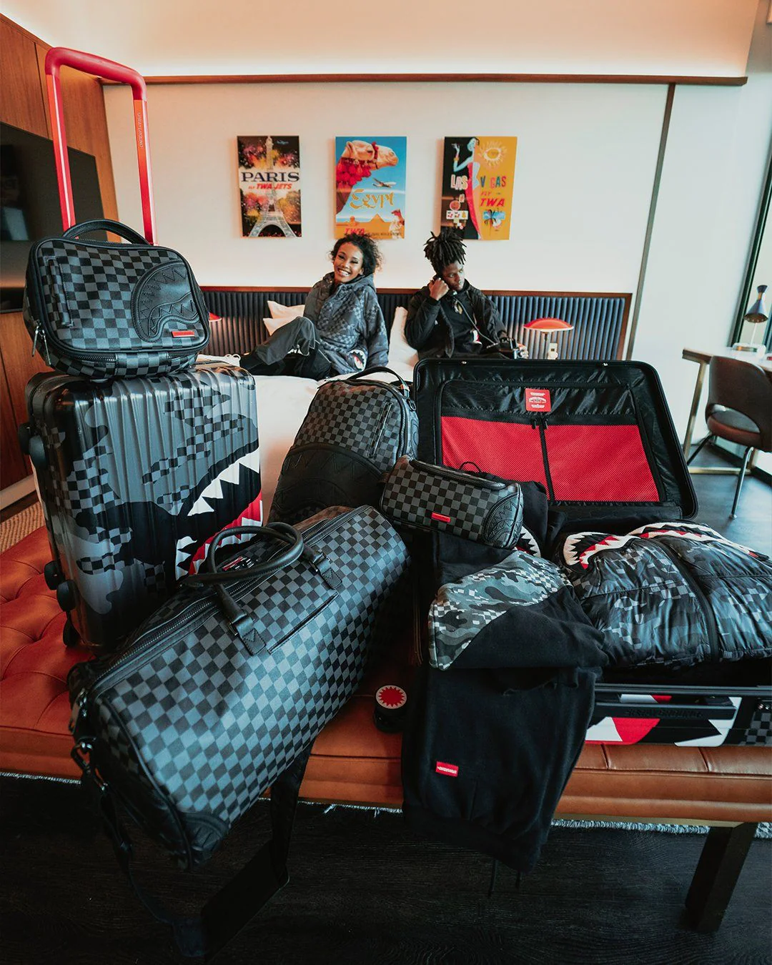 Henny Black Checkered Duffle - Image 15