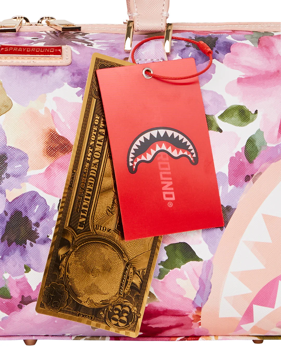 Painted Floral Shark Mini Duffle - Image 11
