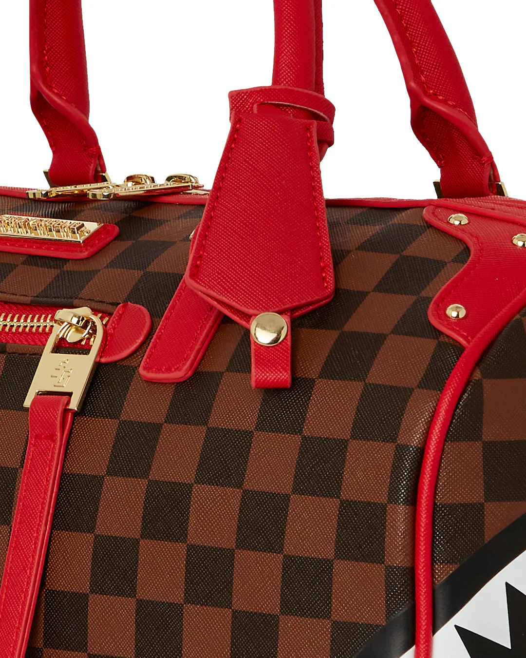Red Sharks In Paris Box Mini Duffle - Image 11