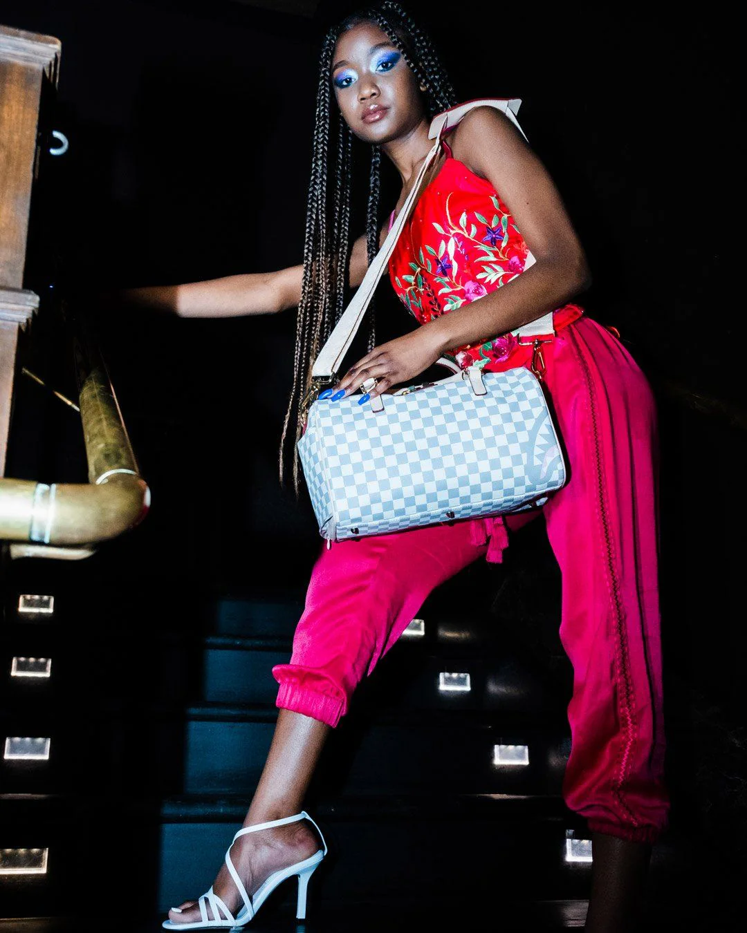 Sprayground Bag ROSE ALL DAY LA PALAIS MINI DUFFLE White - Image 15
