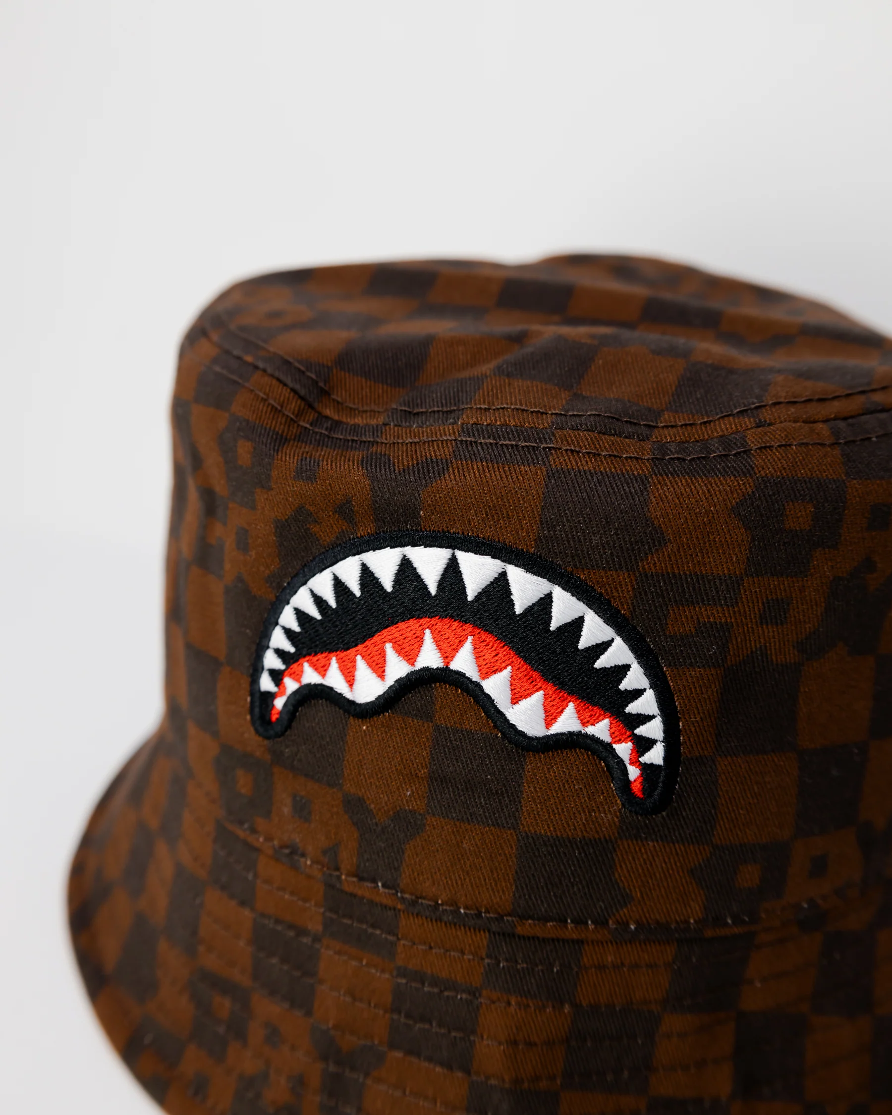 Sprayground Brown Check Bucket Cap - Image 3