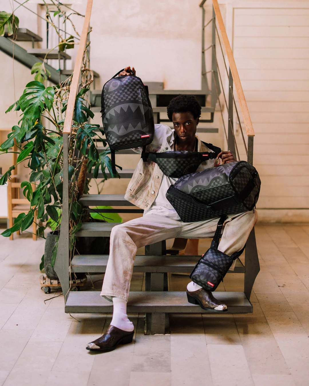 Hangover Drip Check Savvy Crossbody - Image 4