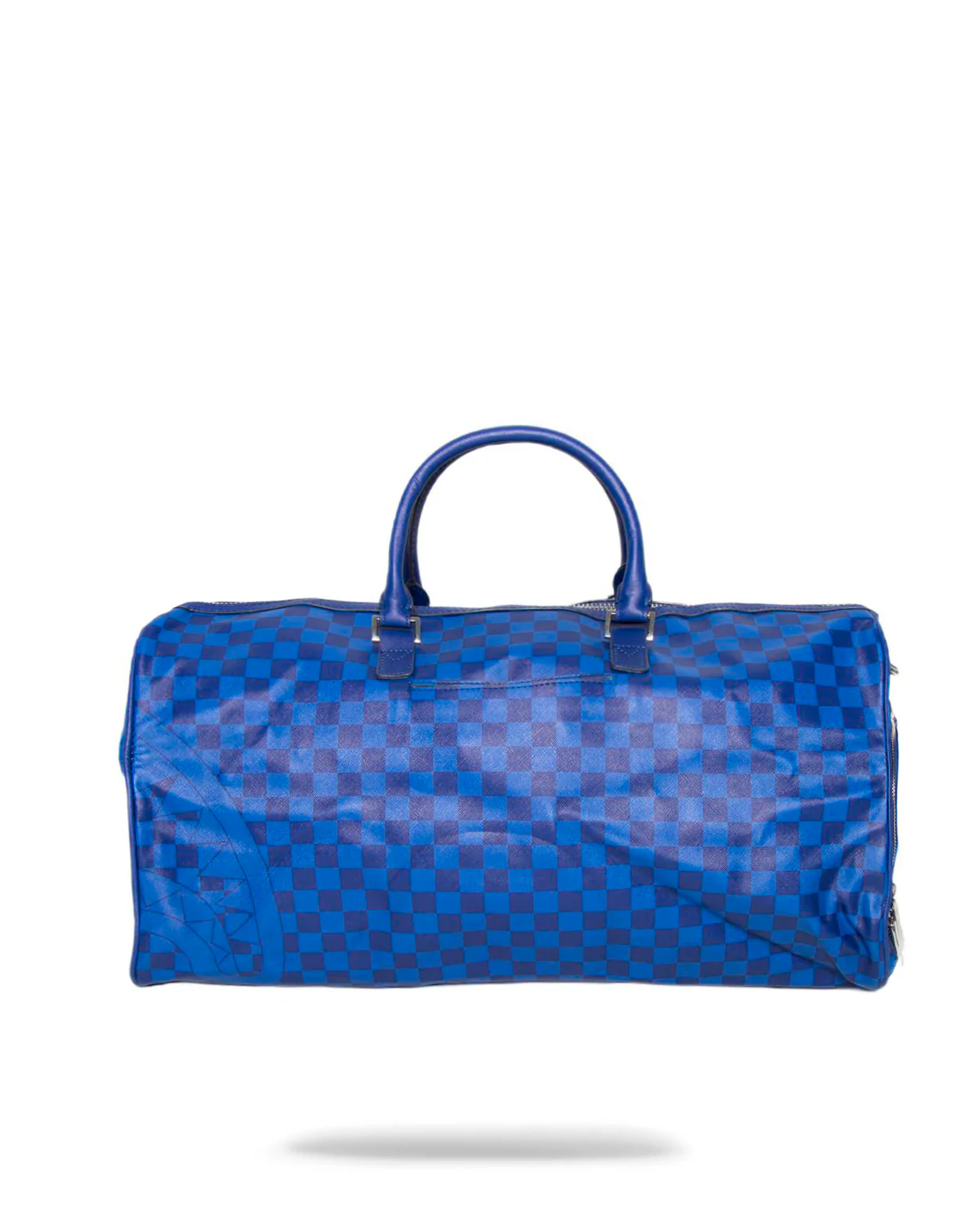 Blue Checkered Shark Duffle - Image 2