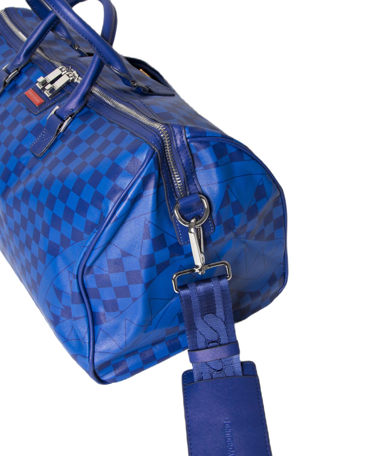 Blue Checkered Shark Duffle - Image 5