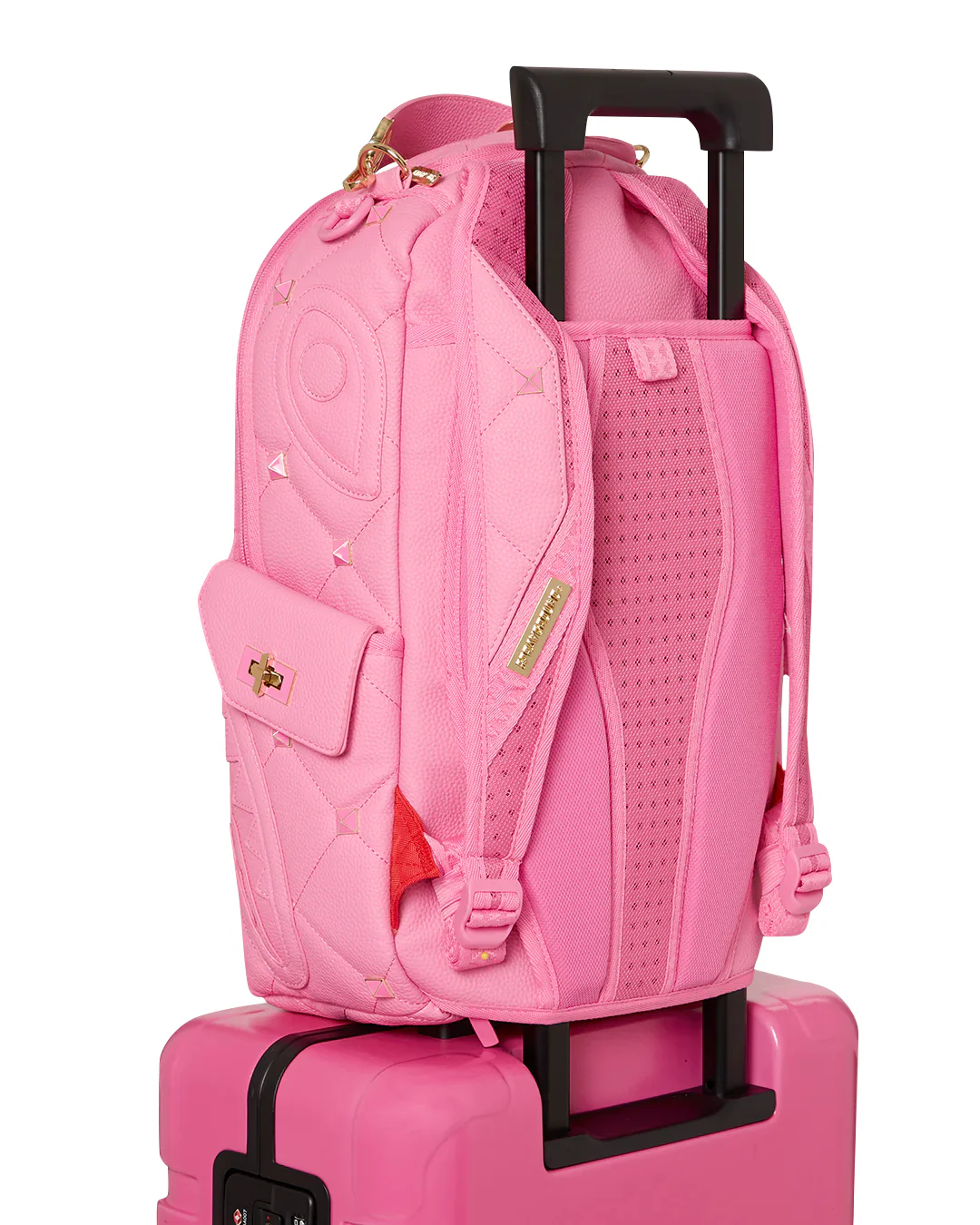 Pretty Little Pink Studs Hardshell Carryon - Image 7