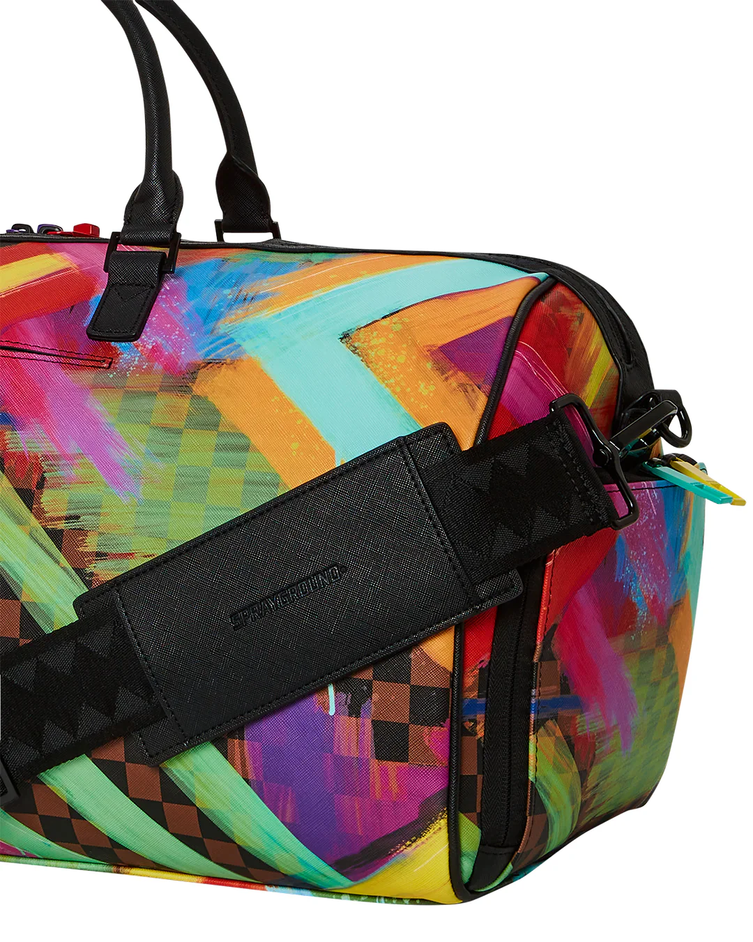 Sharks In Paint Large Duffle - Image 9
