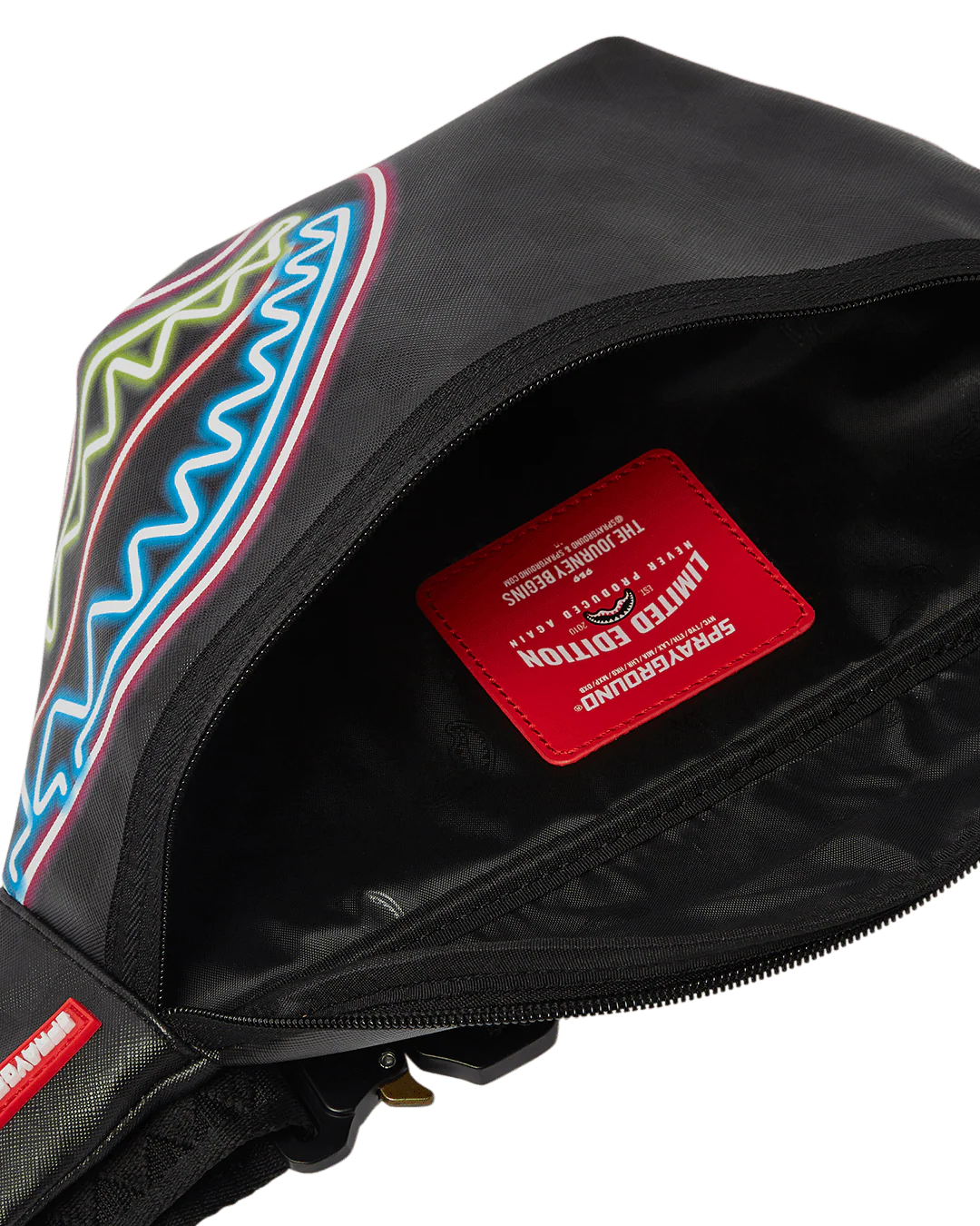 Sprayground Waist bag SHARKS IN PARIS GLOW SAVVY CROSSBODY Black - Image 5