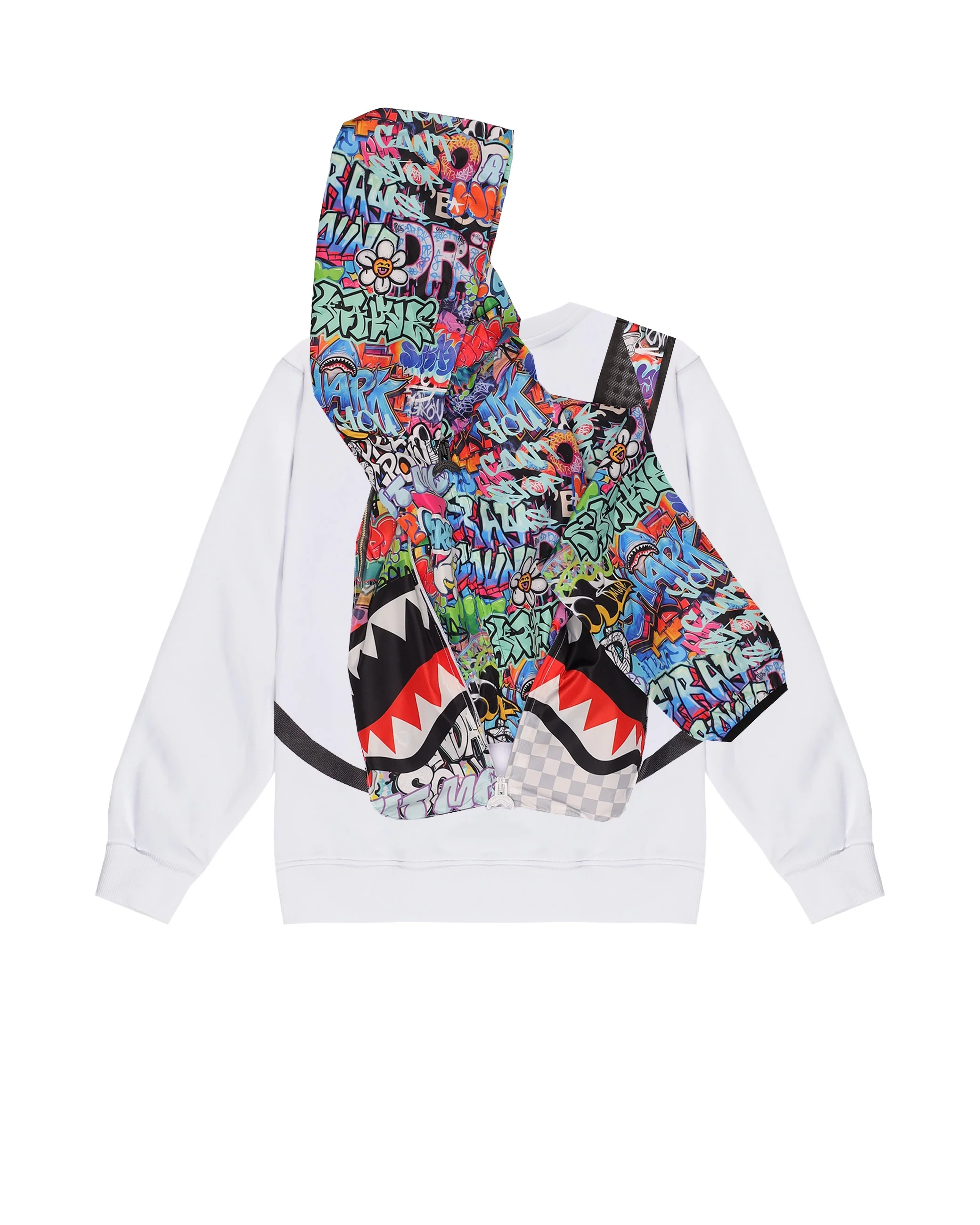 SPRAYGROUND WRITERS BACKPACK IN THE WHITE CREWNECK - Image 8